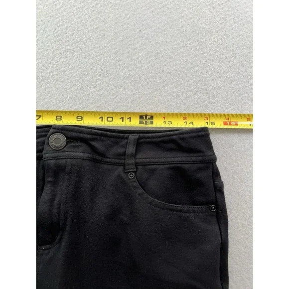 Maurices Womens Medium (30x24) Knit Ankle Stretch Zip Casual Dress Pants Black - Picture 5 of 7